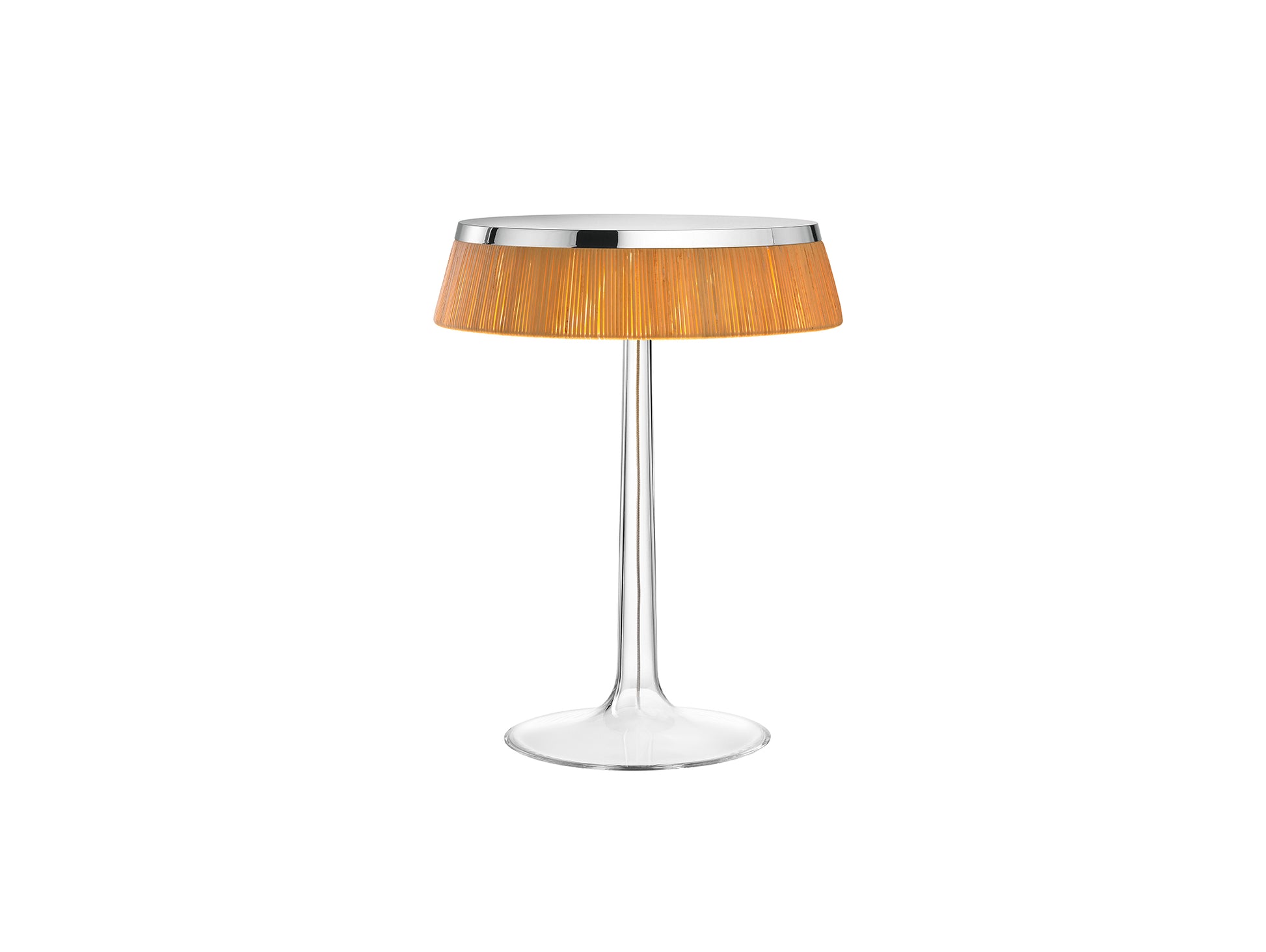 Bon Jour Table Lamp by Flos - Rattan / Chrome