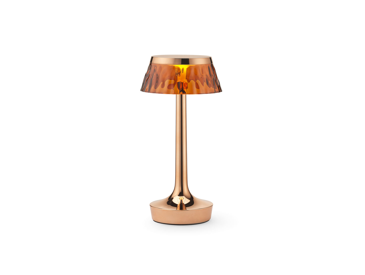 Bon Jour Unplugged Portable Lamp by Flos - Copper / Amber Crown