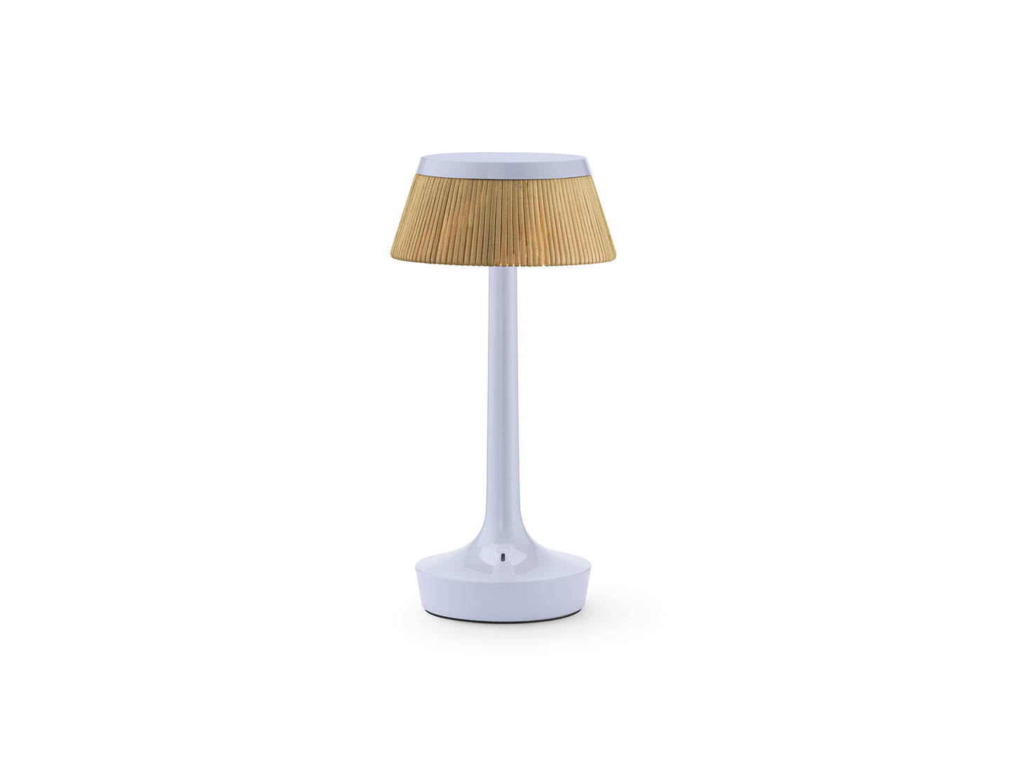 Bon Jour Unplugged Portable Lamp by Flos - Fade Blue / Rattan Crown