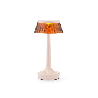 Bon Jour Unplugged Portable Lamp by Flos - French Rose / Amber Crown