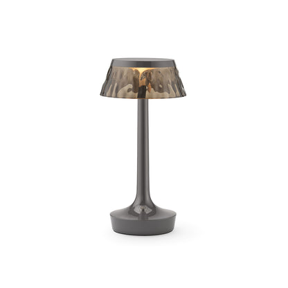 Bon Jour Unplugged Portable Lamp by Flos - Stormy Grey / Fumée Crown