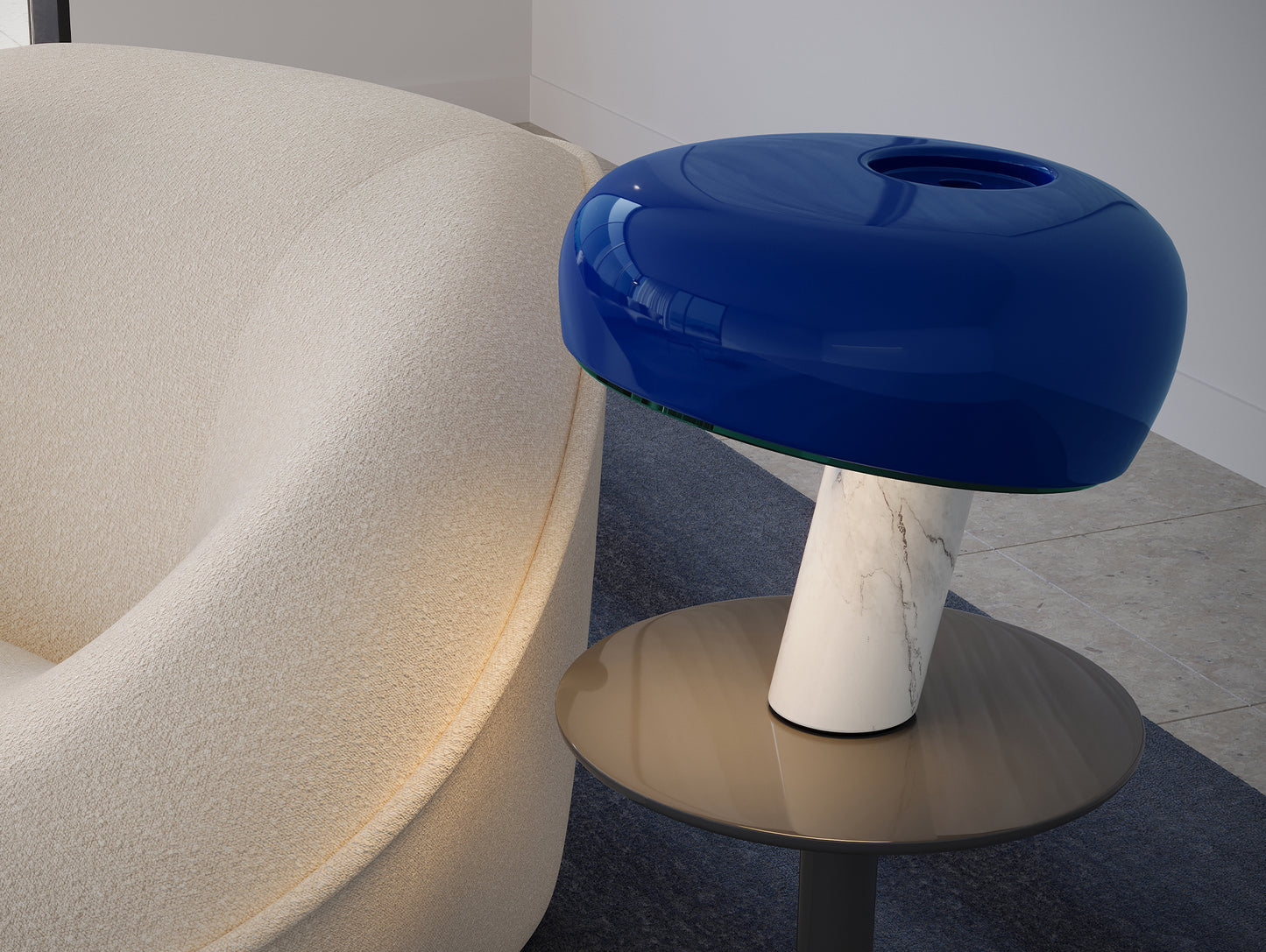 Snoopy Table Lamp by Flos - Navy Blue