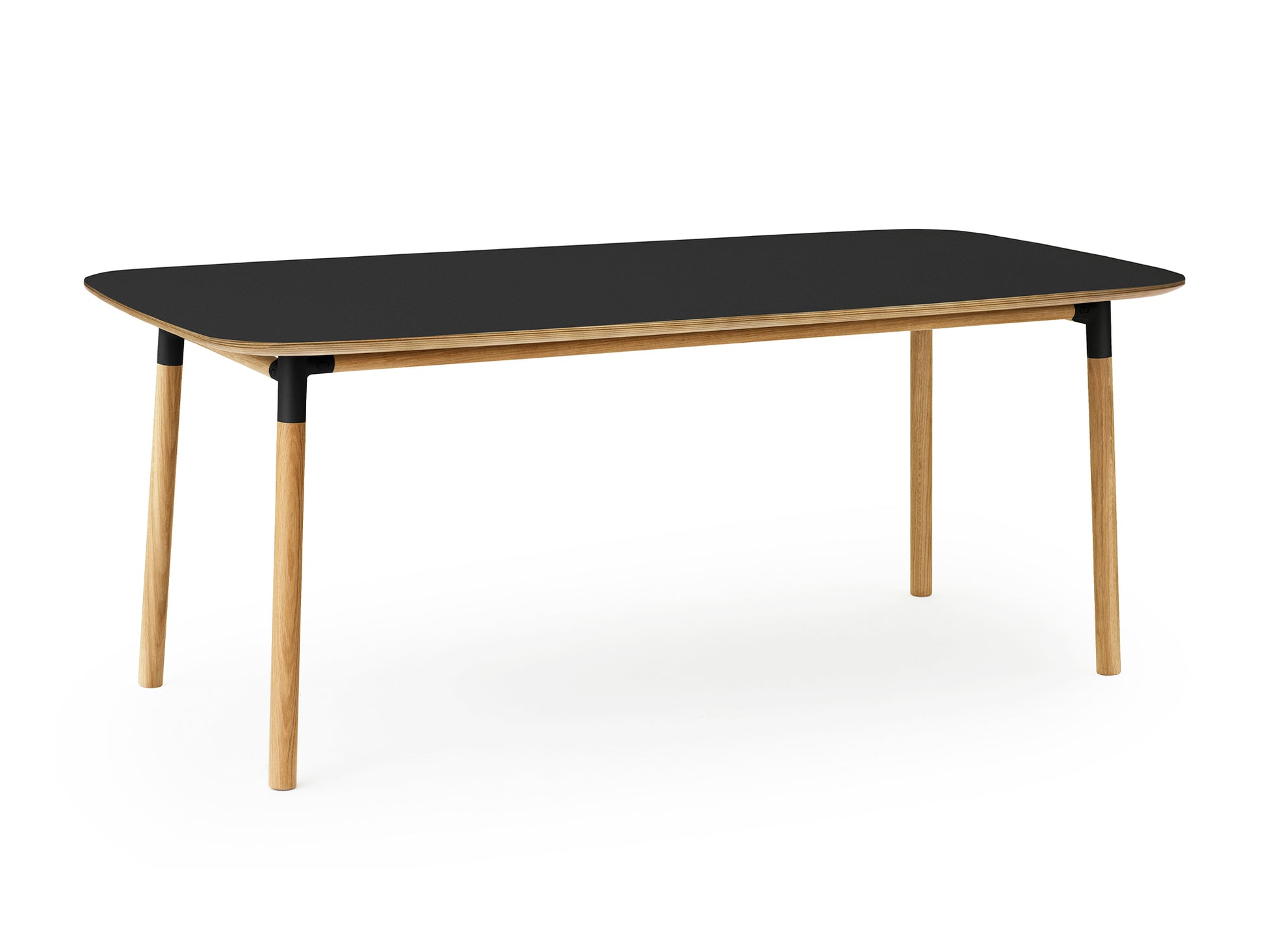 Form Table by Normann Copenhagen - 95x200 cm / Black Linoleum Tabletop