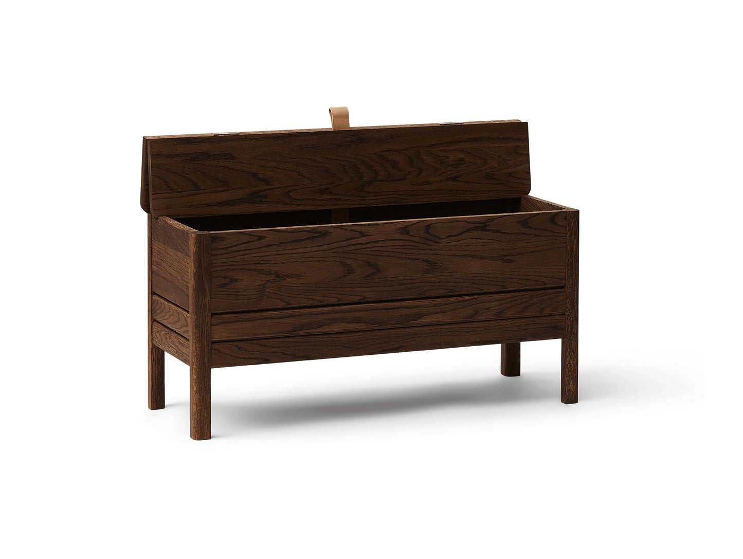 A Line Storage Bench 90 cm by Form & Refine - Smoked Oiled Oak