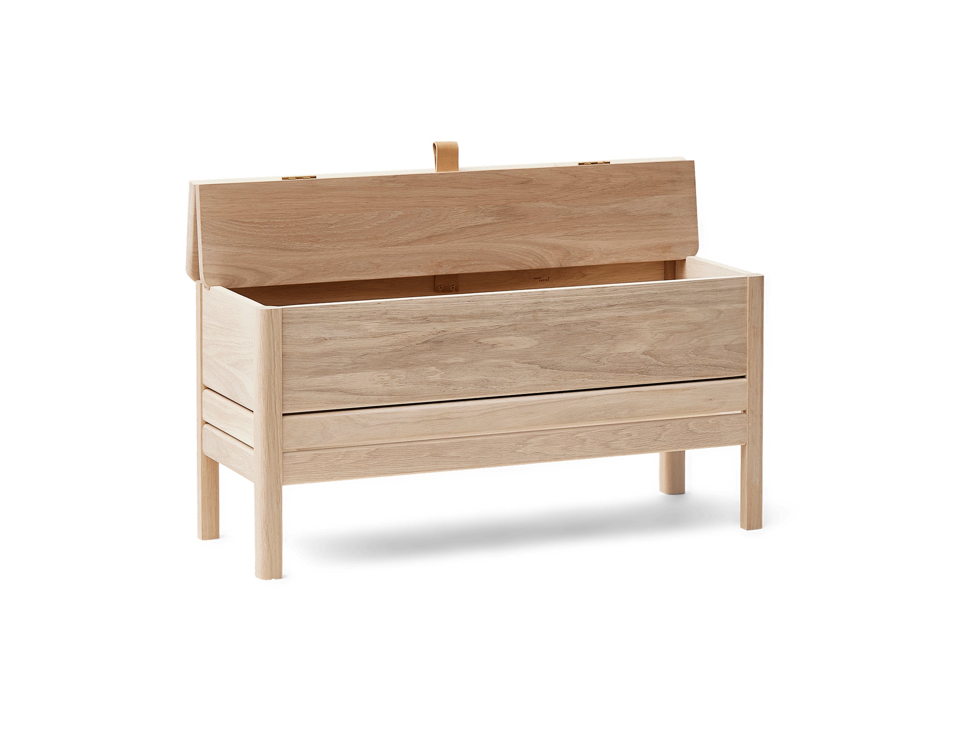 A Line Storage Bench 90 cm by Form & Refine - White Oiled Oak