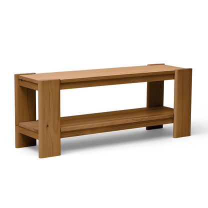 Beam Bench by Form & Refine - Deep Brown Matt Lacquered Pine