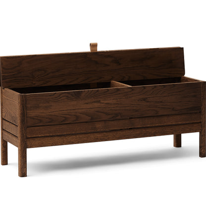 A Line Storage Bench by Form & Refine - Smoked Oiled Oak