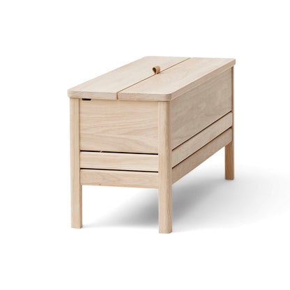 A Line Storage Bench 90 cm by Form & Refine - White Oiled Oak