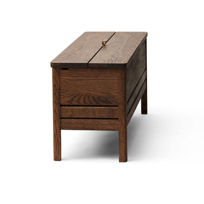 A Line Storage Bench 90 cm by Form & Refine - Smoked Oiled Oak