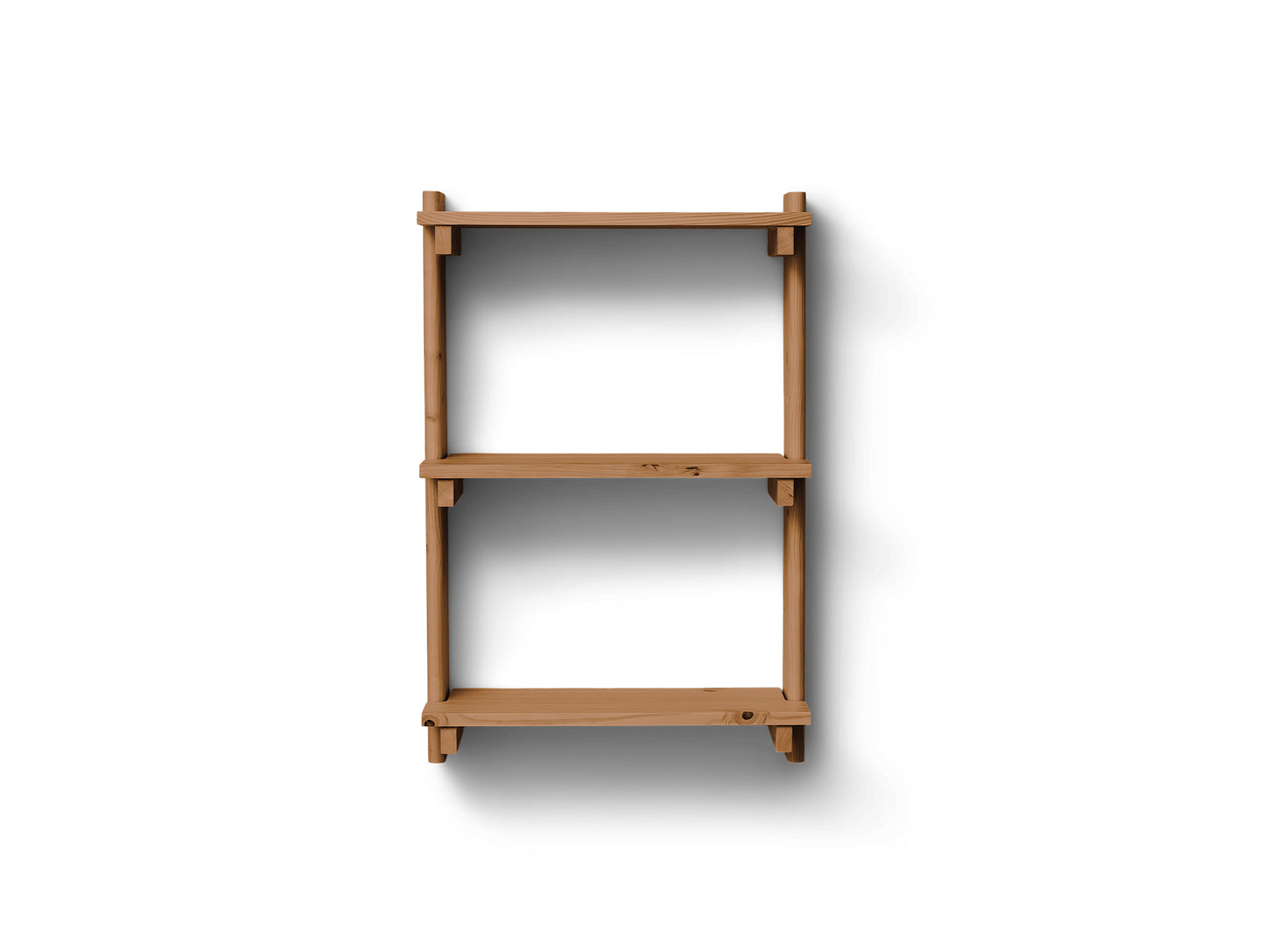 Beam Wall Shelf 3 by Form & Refine - Deep Brown Matt Lacquered Pine