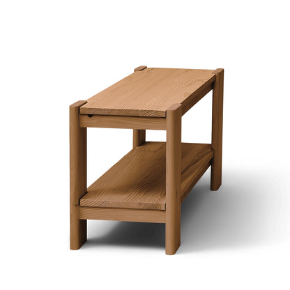 Beam Bench by Form & Refine - Deep Brown Matt Lacquered Pine