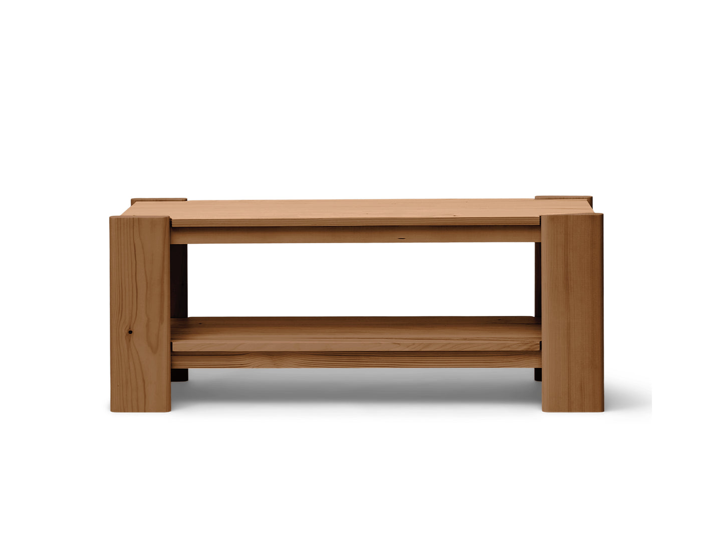 Beam Bench by Form & Refine - Deep Brown Matt Lacquered Pine