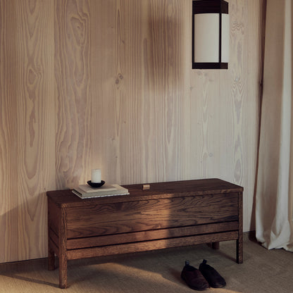A Line Storage Bench by Form & Refine - Smoked Oiled Oak