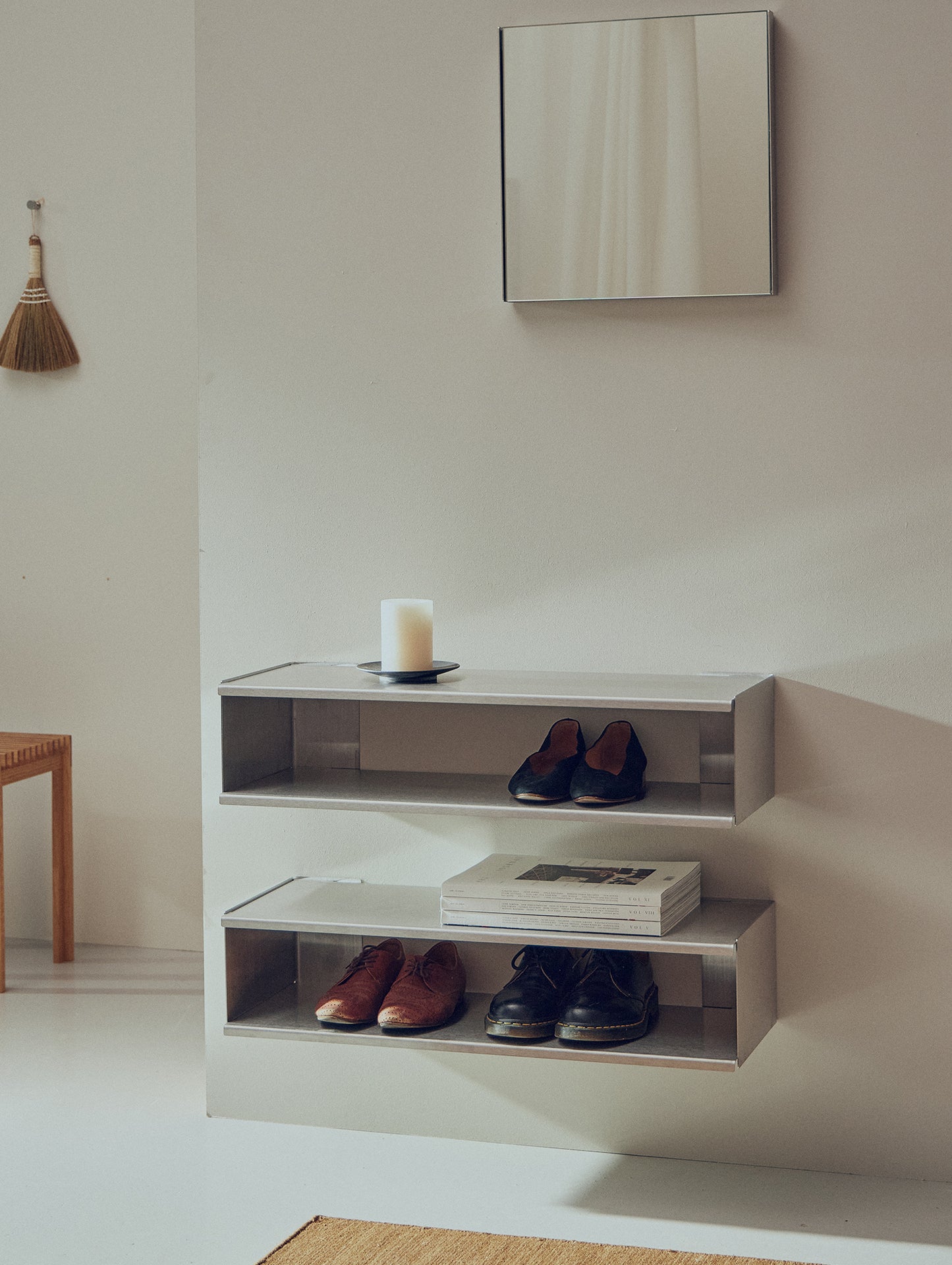 Taper Console & Shoe Rack by Form & Refine
