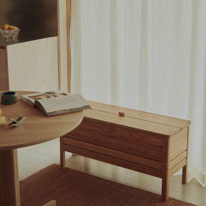 A Line Storage Bench 90 cm by Form & Refine - Oiled Oak