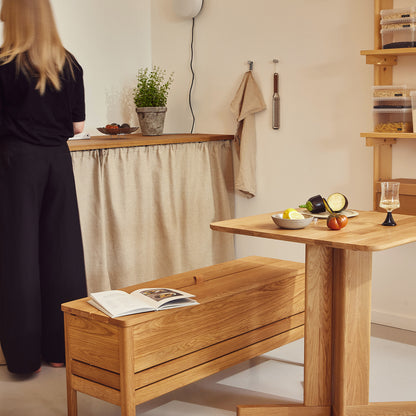 Form and Refine - A Line Storage Bench - Oiled Oak