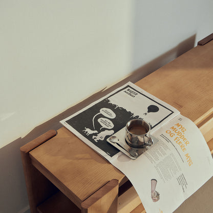 Beam Bench by Form & Refine - Deep Brown Matt Lacquered Pine