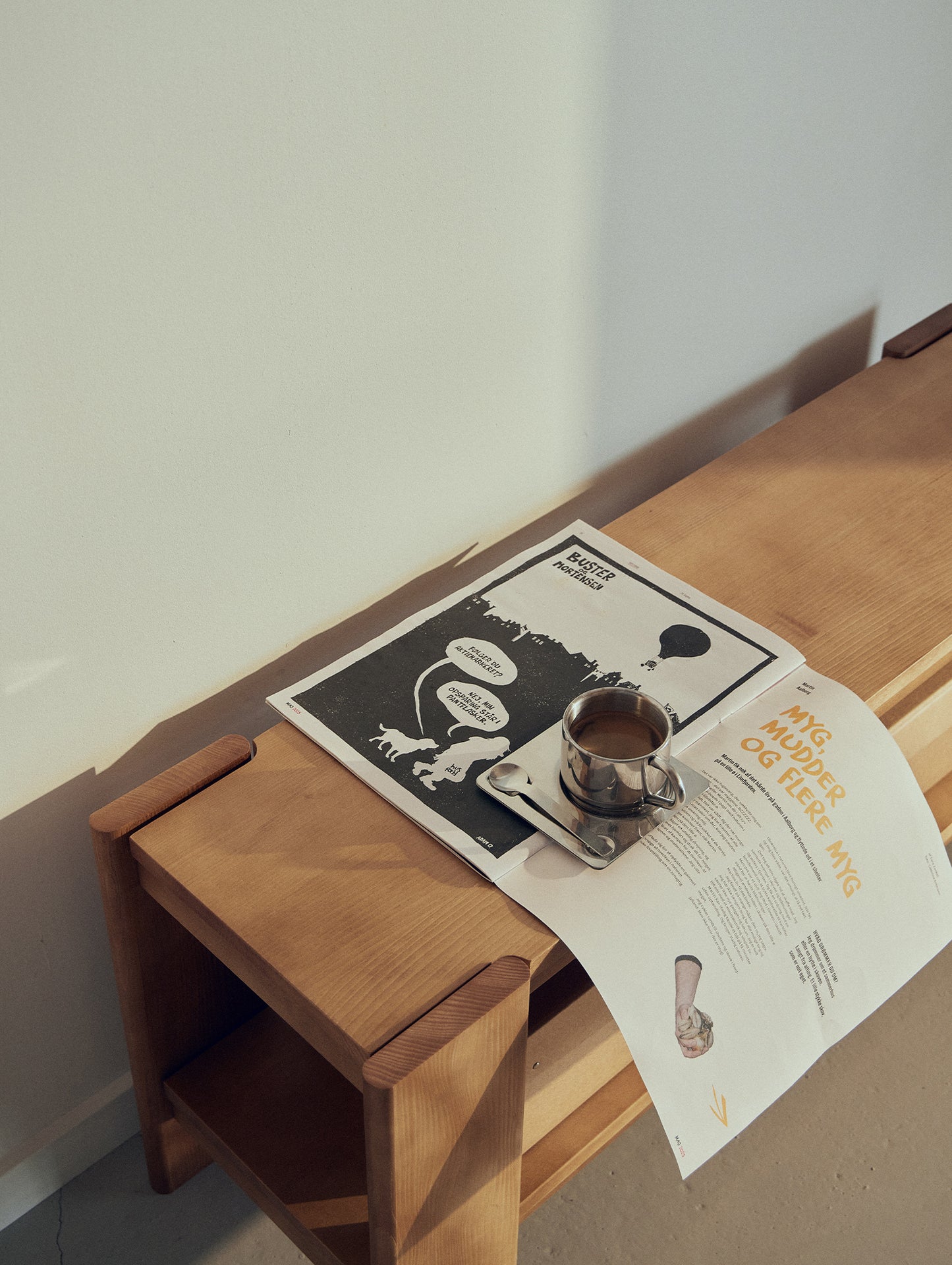 Beam Bench by Form & Refine - Deep Brown Matt Lacquered Pine