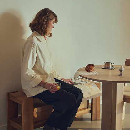 Beam Bench by Form & Refine - Deep Brown Matt Lacquered Pine