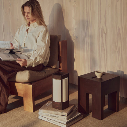 Andon Table Lamp by Form & Refine - Dark Brown Lacquered Ash