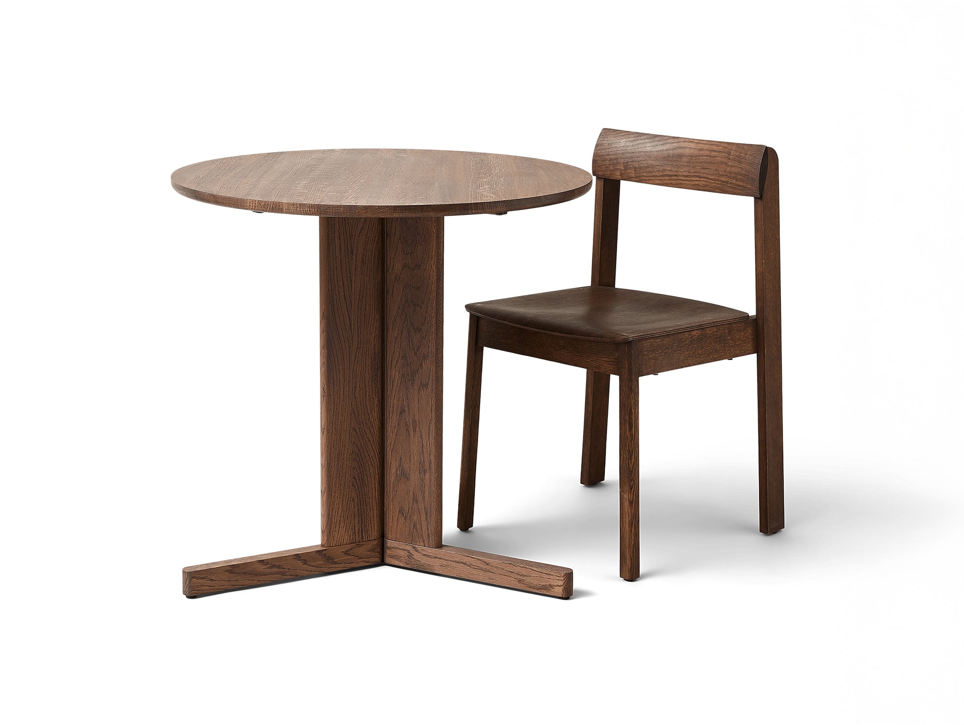 Trefoil Table by Form & Refine - D75 / Smoked Oak