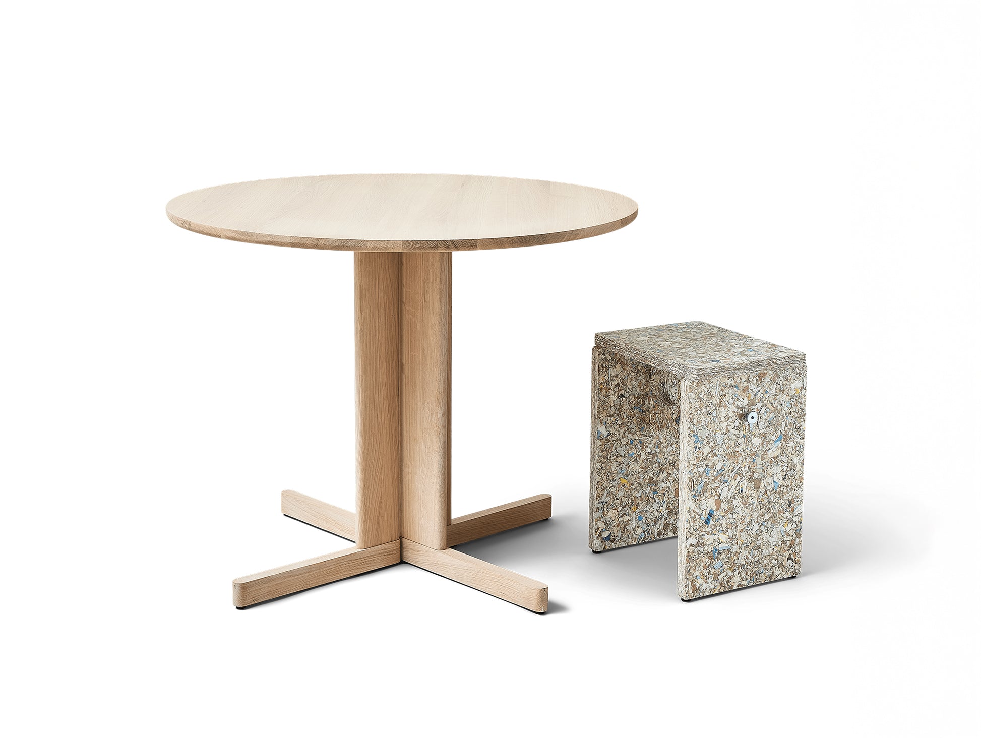 Trefoil Table by Form & Refine - D90 / White Oiled Oak