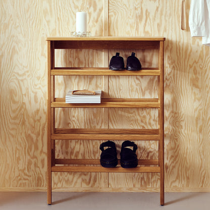 Form & Refine A Line Shoe Rack - Oiled Oak