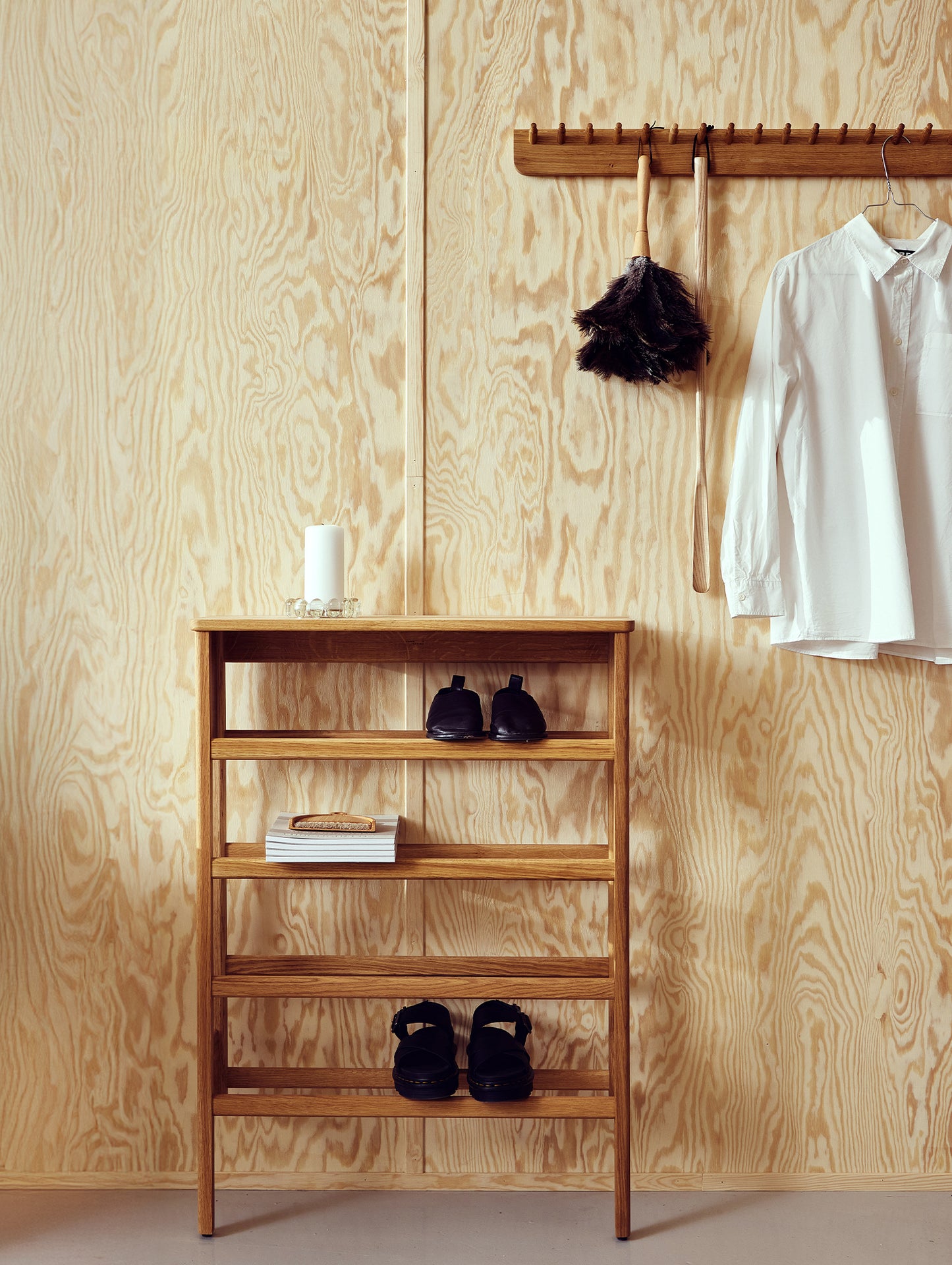 Form & Refine A Line Shoe Rack - Oiled Oak