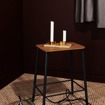 Adam Stool by Frama - Oak Top / Black Powder Coated Steel Frame