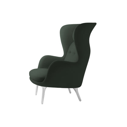 Ro Lounge Chair - Single Upholstery by Fritz Hansen - JH1 / Christianshavn Dark Green Uni 1160