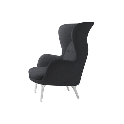 Ro Lounge Chair - Single Upholstery by Fritz Hansen - JH1 / Christianshavn Dark Grey 1174