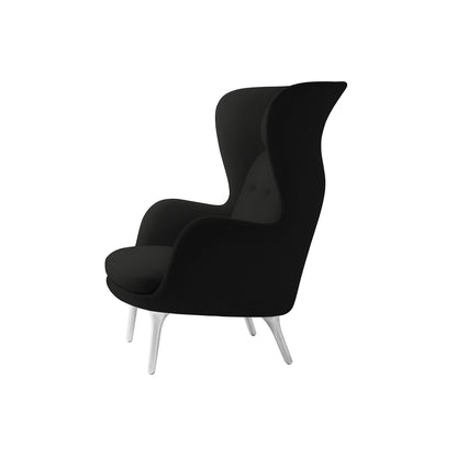 Ro Lounge Chair - Single Upholstery by Fritz Hansen - JH1 / Christianshavn Black Uni 1175