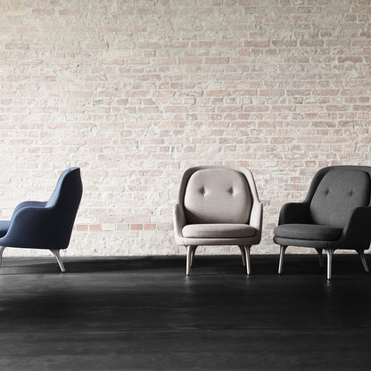 Fri Lounge Chair JH4 - Single Upholstery by Fritz Hansen / Rime 781, Sunniva 717, Sunniva 1079