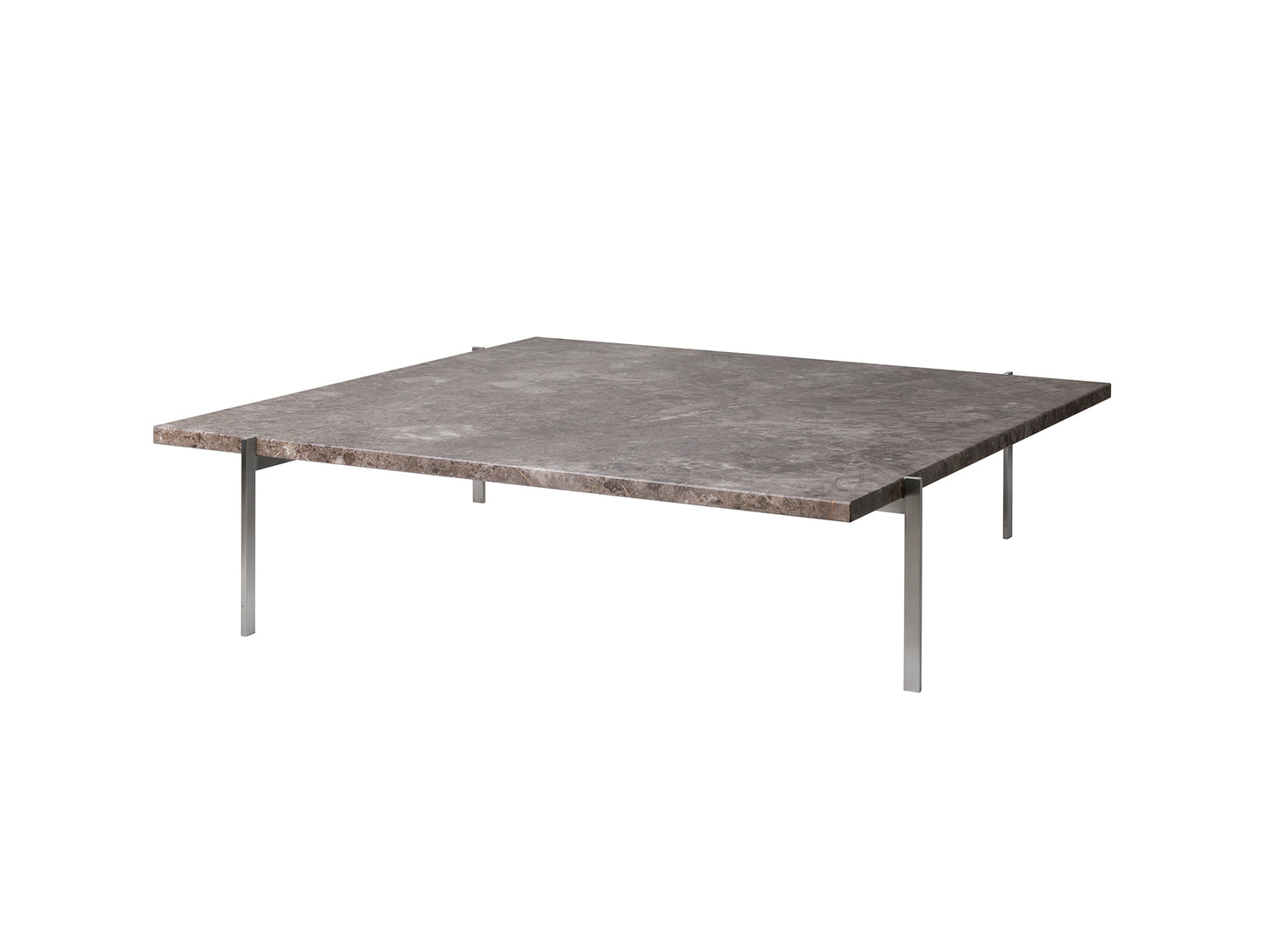 PK61A Coffee Table by Fritz Hansen - Grey Brown Marble Honed