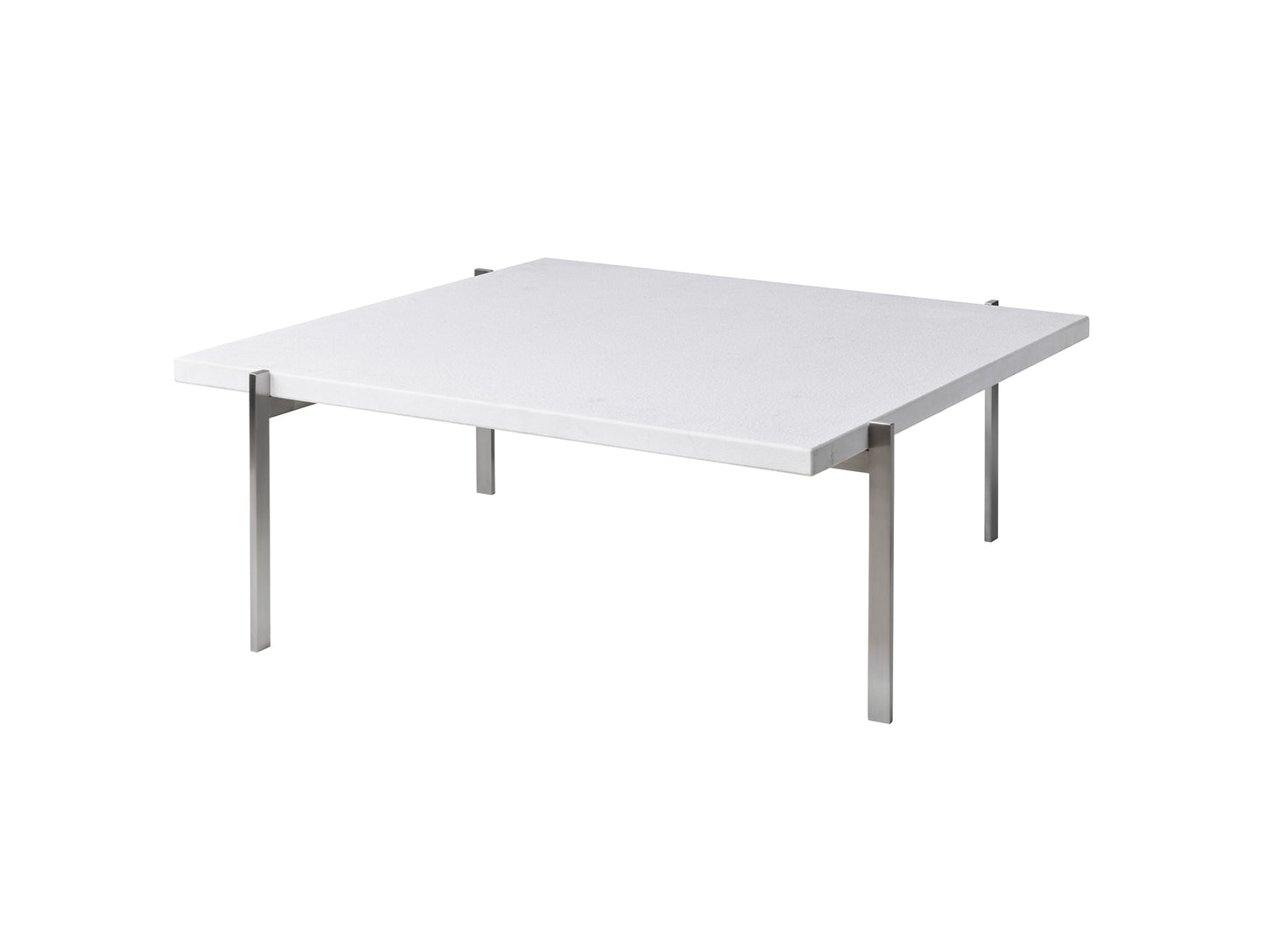 PK61 Coffee Table by Fritz Hansen - White Marble Rolled