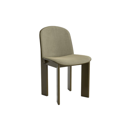 Chisel 65 Chair Front Upholstery by HAY - Green Umber Lacquered Beech / Linara 313