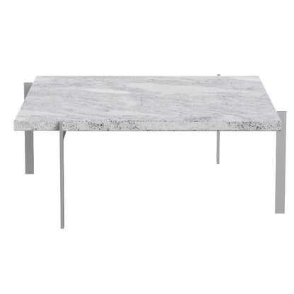 PK61 Coffee Table by Fritz Hansen - Grey White Marble Rolled