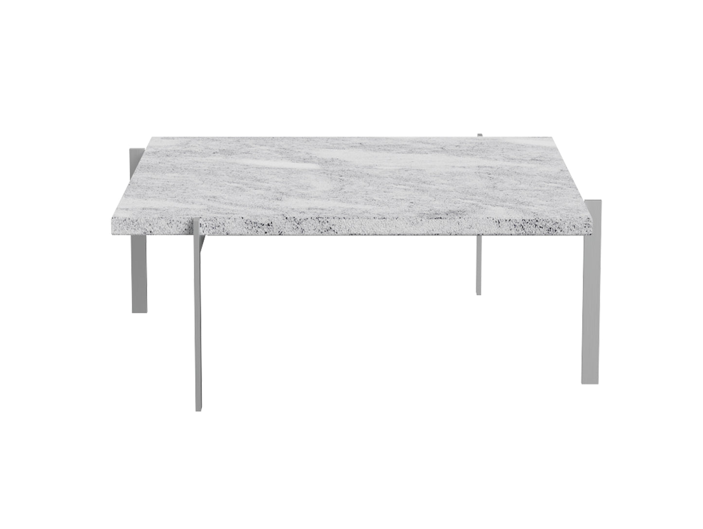 PK61 Coffee Table by Fritz Hansen - Grey White Marble Rolled