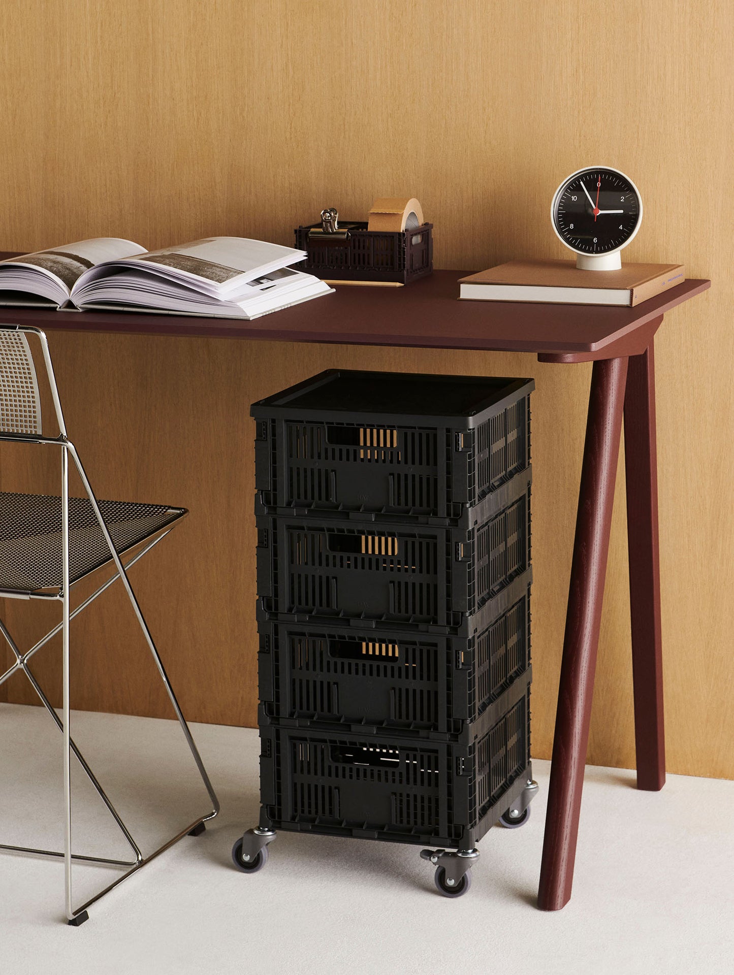 Colour Crate Square by HAY - Charcoal