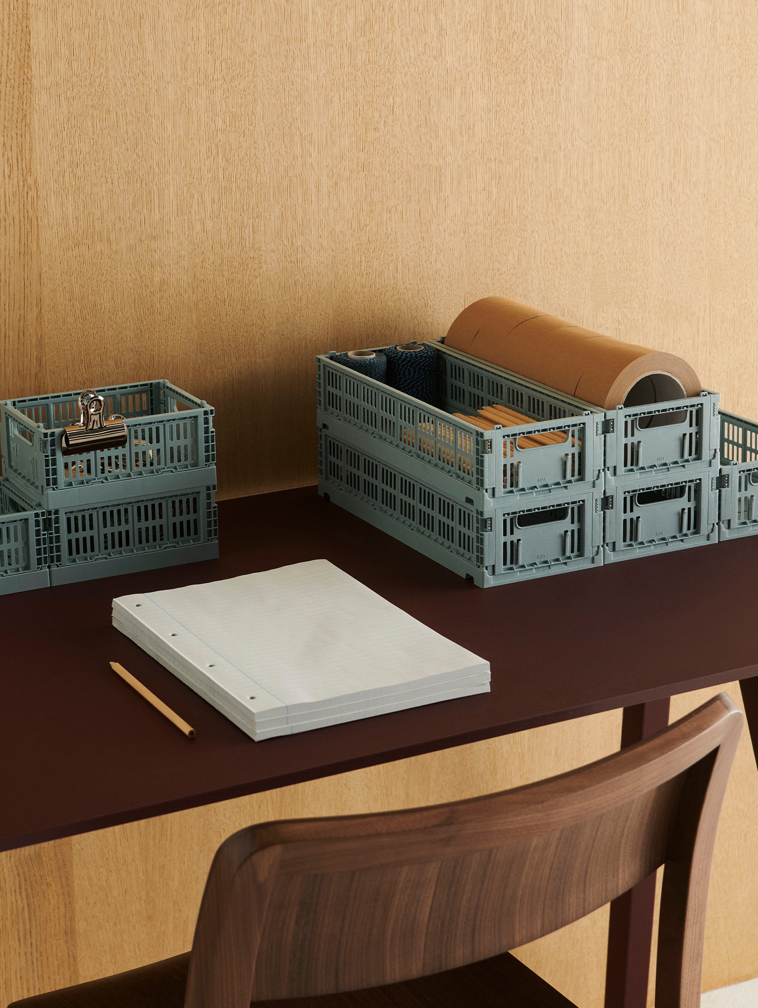 Colour Crate Mini Oblong by HAY - Dusty Blue