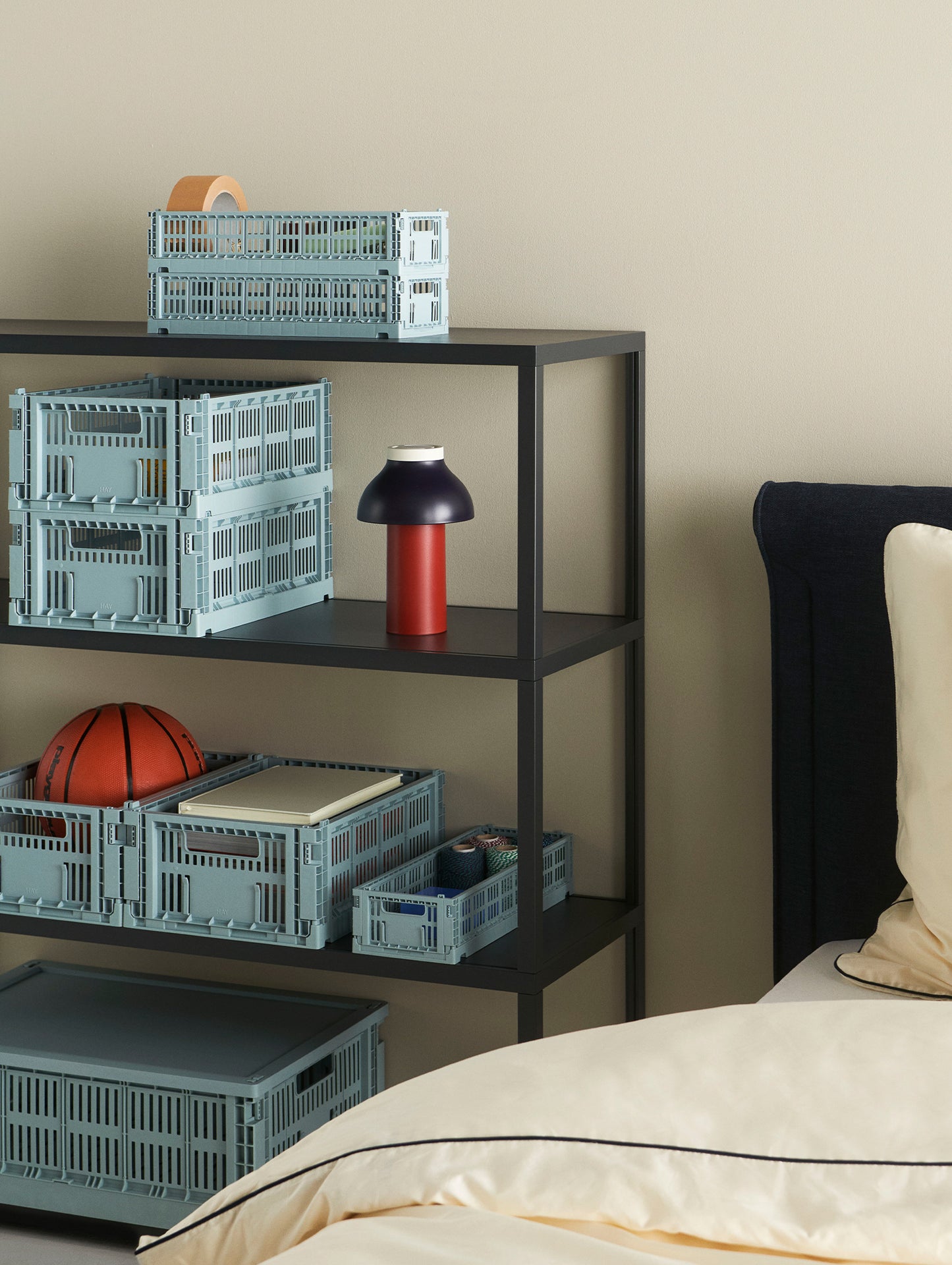 Colour Crate Mini Oblong by HAY - Dusty Blue