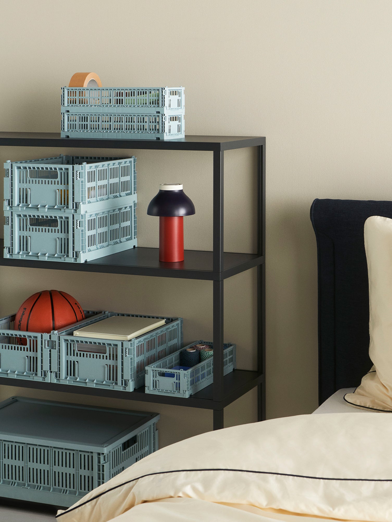 Colour Crate Mini Oblong by HAY - Dusty Blue
