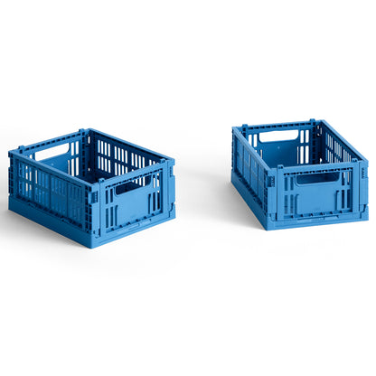 Colour Crate Mini - Set of 2 by HAY - Electric Blue 