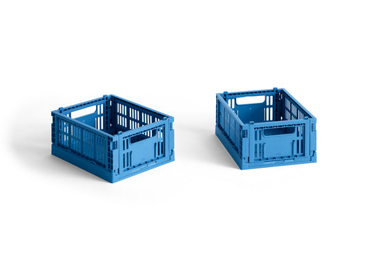 Colour Crate Mini - Set of 2 by HAY - Electric Blue 