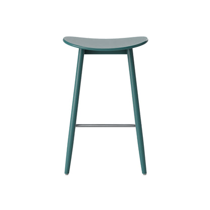 Icha Bar Stool by Massproductions - H650 / Library Green Lacquered Beech