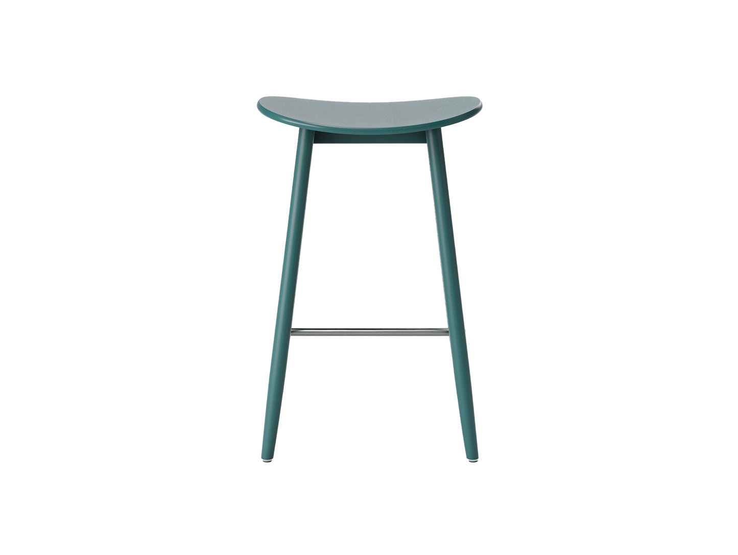 Icha Bar Stool by Massproductions - H650 / Library Green Lacquered Beech