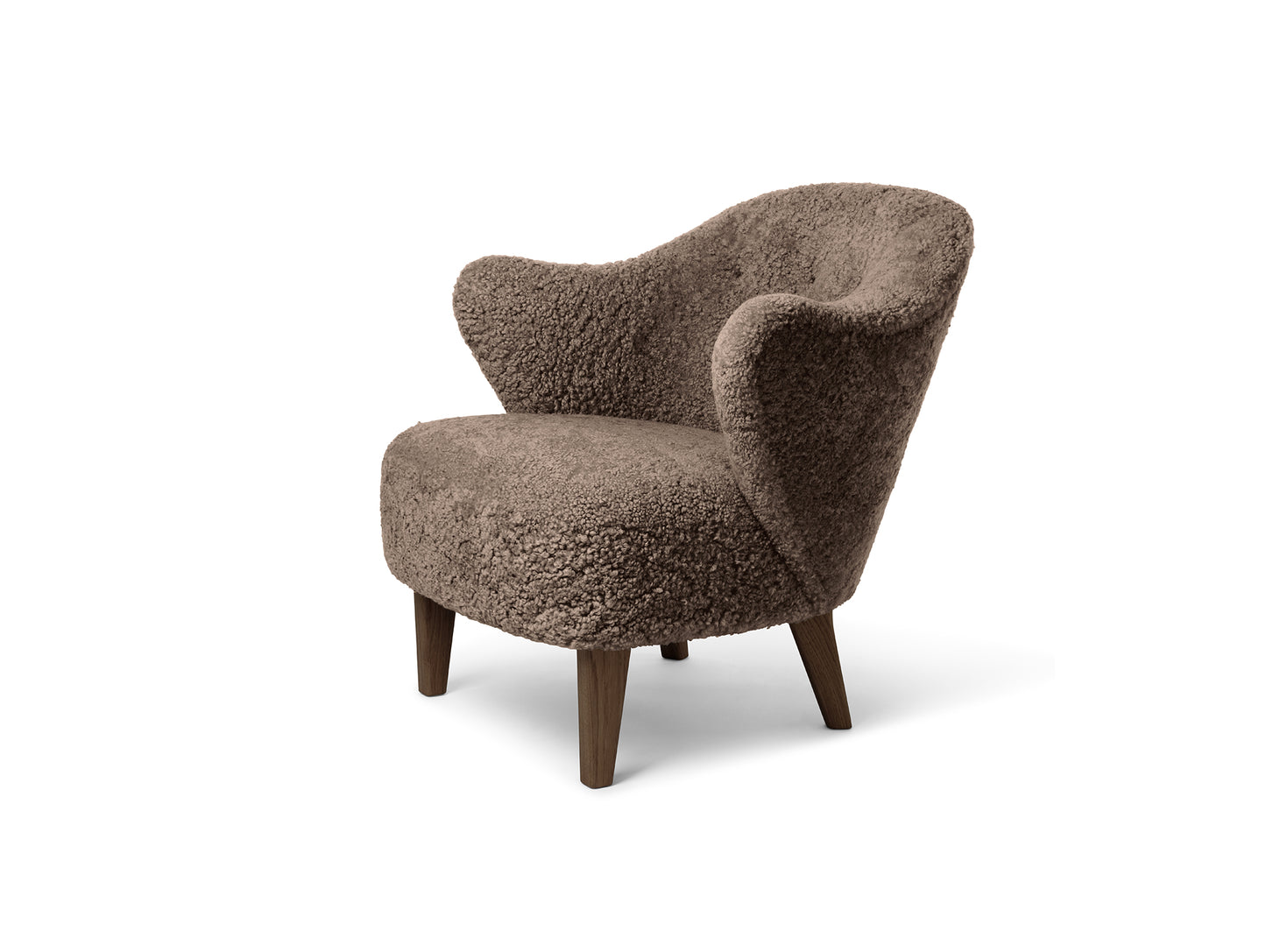 Ingeborg Lounge Chair by Audo Copenhagen - Dark Stained  Oak / Sheepskin Sahara Ingeborg