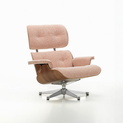 Eames Lounge Chair - Nubia Fabric by Vitra - Black Pigmented Walnut / Ivory Peach 07 Nubia
