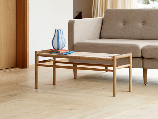 J83B Bench by FDB Mobler - Lacquered Oak