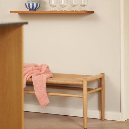 J83B Bench by FDB Mobler - Lacquered Oak